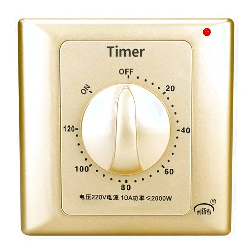 Cxztcl 120Minutes Spring Loaded Timer Switch Replacement in Wall Countdown Automatic Shutoff Mechanical Timer Switch for Exhaust Fans,Lights