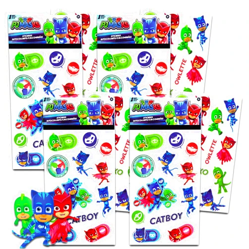 Trends International PJ Masks Stickers 4 Pack - 100 PJ Masks Stickers for PJ Masks Party Supplies, Party Favors, Birthdays, and More | PJ Masks Stickers for Kids