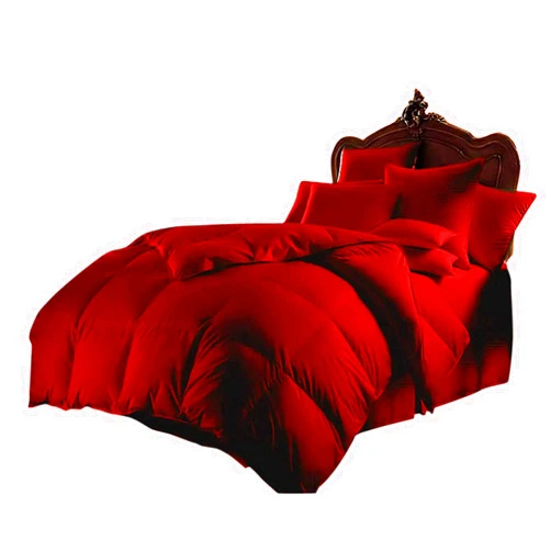 Tanya Linen Ultra Soft 1 Piece Box Stitched Down Alternative Quilted Comforter 300 GSM 800 Thread Count 100% Pure Organic Cotton Solid (Over Size King 100