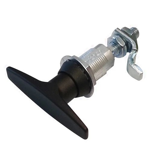 Southco - E3-11-25 E3 Series Vise Action Powder Coated Zinc Alloy Hand Operated Compression Latch with T-Handle Head, Non-Locking, 0.71