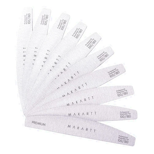 Makartt Nail File, 100/180 Grit Nail Files for Natural Nails, 10 Pcs Zebra Emery Boards for Nails Doubled Sides Washable Nail Files and Buffers Nail Care Manicure Kit Salon Home Use
