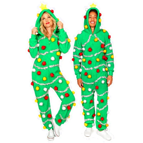 Tipsy Elves Unisex Adult Christmas Onesies Matching Holiday Jumpsuits with Convenient Pockets