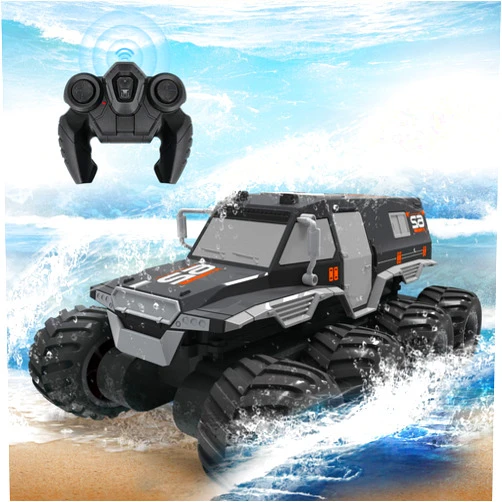 Spobot Remote Control Truck Amphibious Cars 8WD 2.4G RC Rock Crawler Off Road Monster Truck for All Terrains Electric Armored Vehicle Kids Hobbby Toys