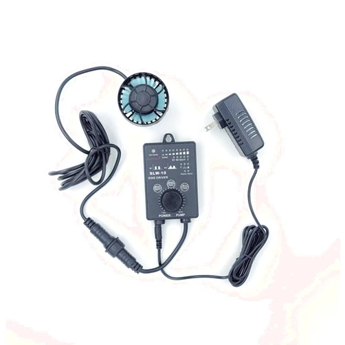 Jebao SLW Wave Maker Flow Pump with Controller for Marine Reef Aquarium (SLW-10, 1065 GPH) Black