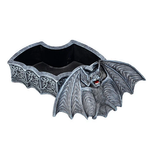 Pacific Giftware Vampire Bat Box, Black, 7.48 Inches Length, Decorative Boxes