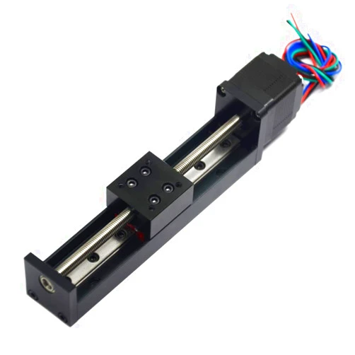 Zeberoxyz 1PCS Mini Linear Rail Guide Slide Actuator T6x1 Lead Screw with NEMA11 Stepper Motor,100mm Effective Stroke Length for DIY CNC Router Parts X Y Z Linear (Size:100mm)