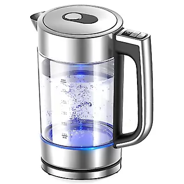 KETWA Electric Kettle, Variable Temperature Tea Kettle 1.7L, 1500W Fast Boil Glass Water Kettle w/ 1Hr Keep Warm Function, Premium Stainless Steel BPA-Free Electric Tea Kettle, Boil-Dry Protection