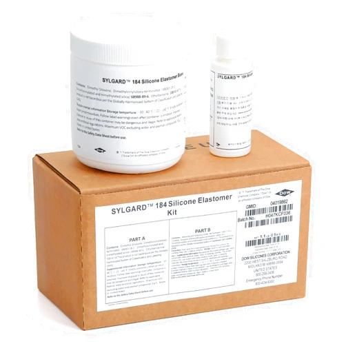 HushOil Dowsil SYLGARD 184 (Form Dow Corning) Silicone Elastomer Kit Base A + Curing Agent Solidifier B Seals for Electronic Equipment and Industry Used to Make O-Rings, Room Temperature Heat Cure
