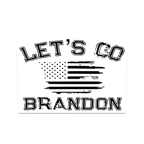 JP's Parcels Funny Tool Box Magnet Sign - 4x6 in. FJB Let's Go Brandon American Flag Black and White