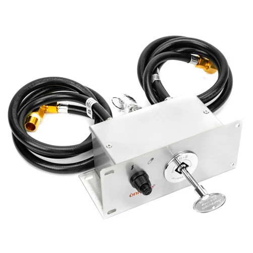 onlyfire All-in-One Natural Gas Fire Pit Ignition System Kit (Includes Electronic Igniter, Key Valve, PVC Hose, Fittings)