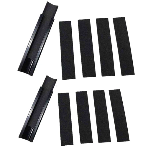 Teensery 2 Sets Billiard Pool Cue Tip Sander Pool Stick Tip File Shaper with 8 Pieces Replacement Sand Paper for Snooker Cue (Black)