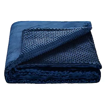 Bedsure 60x80 inches Weighted Blanket Duvet Cover Queen 8 Ties Fit Heavy Blanket - 3-Sided Zipper Minky Microfiber Covers , Navy (Duvet Cover Only) 60x80 Navy