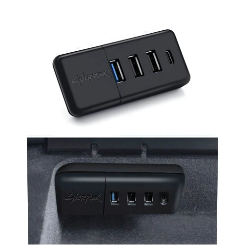 Shademax Glove Box USB Hub Tesla Model Y / 3 4-in-1 USB Hub Glove Box Dash Cam Flash Drive Docking Station for 2021 2022 2023 2024 2025 Tesla Model Y Model 3 Accessories (Left Hand Driving)