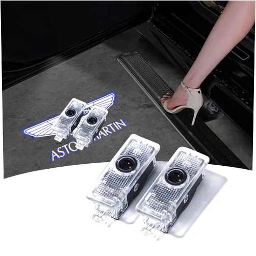 Nefane Never Fade HD LED Door Light Logo Projector Compatible with Aston Martin Series Accessories, 3D LED Ghost Shadow Laser Car Courtesy Step Light
