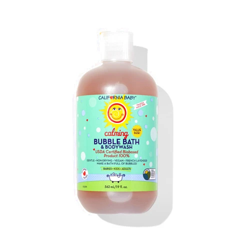 California Baby Calming Bubble Bath - Calming Scent of Lavender & Clary Sage Essential Oils, Perfect Before Bedtime, 100% Plant-Based - USDA Certified, Calming, 19 oz