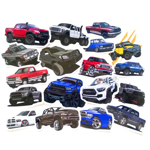 Funfactordesign Classic pickup trucks Vinyl Stickers Vinyl Stickers Decal