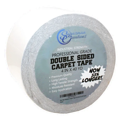 TORYO Sugarman Creations Strongest Double Sided Carpet Tape-[4-Inch-by-40-Yard,120 feet!-2X More!]- 5 Stars Professional Grade, Industrial Strength, Heavy Duty Rug Rated Carpet Underlayment Adhesive