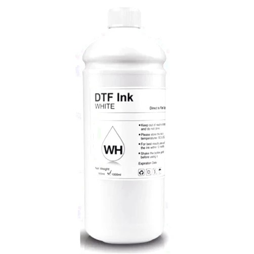 DTF Ink White 1PK 1000ML Premium Water Base Digital Inkjet Ink Refill for Direct to Film Printers with Epson Printhead L1800 L805 R1390 4720 I3200 XP600 DX7 DX5 5113