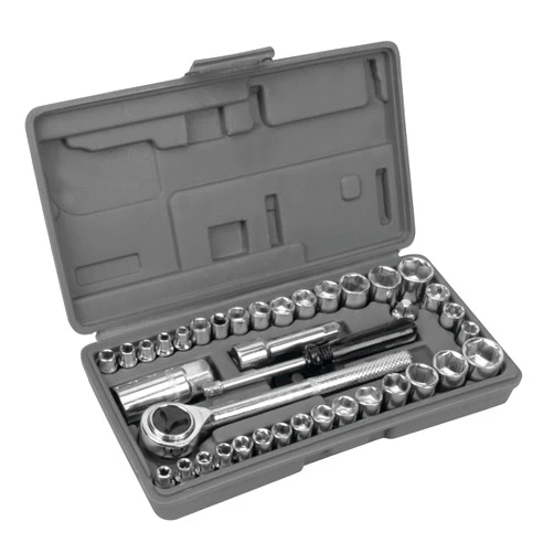 Performance Tool W1173 SAE/Metric 40-Piece SAE and Metric Socket Set, 1/4-Inch & 3/8-Inch Drive