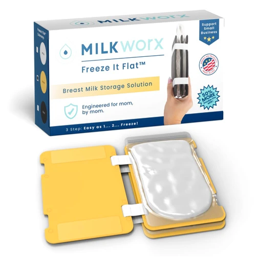 MilkWorx Freeze It Flat Breast Milk Storage Bag Freezer Organizer - Space-Saving Freezer System for Breastmilk Storage Bags - Breast Pump Accessories - Breast Milk Freezer Organizer Made in The USA