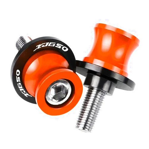 POGIB HSL for Yamaha XJ650 Turbo 1980-1985 CNC Aluminum Motorcycle Accessories 6MM Stand Screws Swingarm Slider Spools (Color : 6MM Orange)