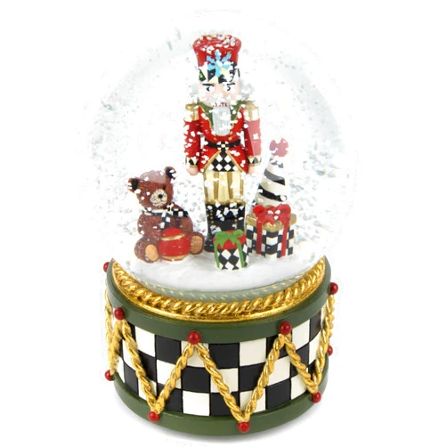 MACKENZIE-CHILDS Snow Globe, Christmas Decor for Living Room, Nutcracker