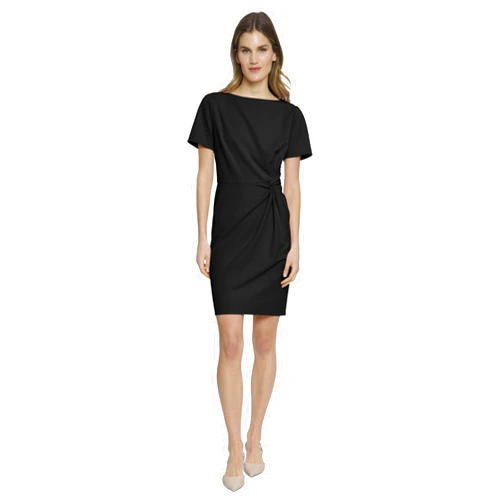 Donna Morgan Boat Neck Side Waist Twist Detail Mini, Womens Dresses