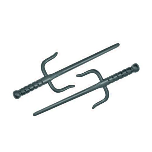 ULTIMATE FIGHT GEAR Ultimate - Hard Plastic Training Rubber Sai Black (Large)