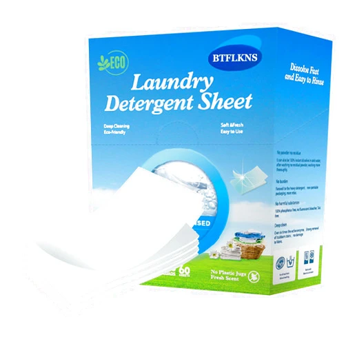BTFLKNS Laundry Detergent Sheets, Eco Washing Strips,Deep Clean Laundry Club, New Liquid-free Technology for Laundry Tablets Without Plastic Jugs, Suitable for All Washing Machines(120Loads/60Sheets)