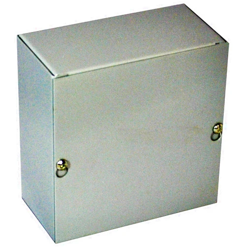 BUD Industries JB-3950-KO Steel NEMA 1 Sheet Metal Junction Box 4 L x 4 W x 3 D, Gray