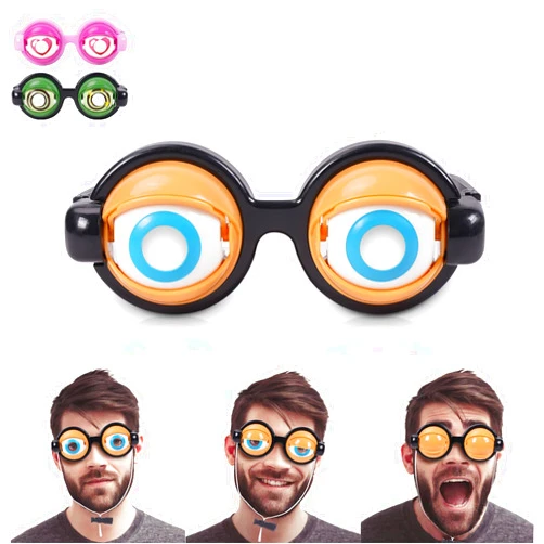 Unichild Funny Glasses for Adults Crazy Googly Eye Glass Silly Sunglass With Blinking Eyeball On Them Novelty Eyeglasses