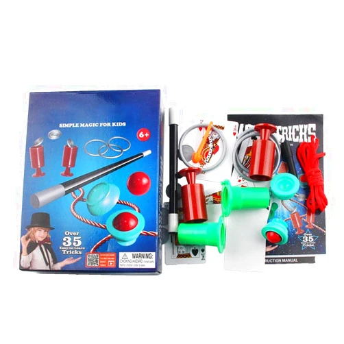 Keenso Mega Magic Kit,Magician Tricks Set Magical Wand Set for Boys Girls (3)