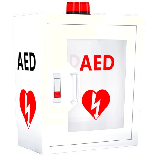 NLShan Wall-Mounted AED Cabinet: Steel Defibrillator Storage Case with Alarm & Handle - Fits Zoll/Cardiac Science/Physio-Control All aed Brands (14.2