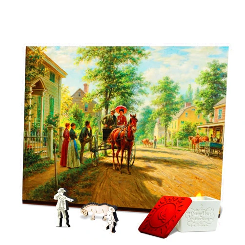 Doctor Puzzle Philosophy of the game Doctor Puzzle Wooden Puzzles for Adults 330 Pieces-Double-Sided Wooden Jigsaw Puzzles with Unique Shapes-The Sunny Afternoon-Gift Family Game 16 x 11 Inch Includes Natural Aroma Candle