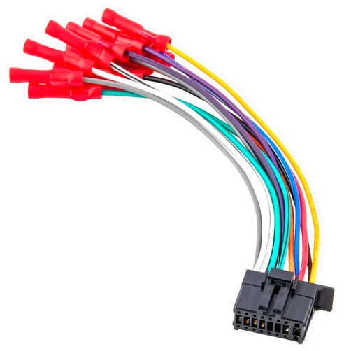 RED WOLF 16-Pin Radio Stereo Wiring Harness Compatible with Aftermarket Pioneer Radio DEH AVH AVIC MVH FH SPH w/Wire Connector Butt