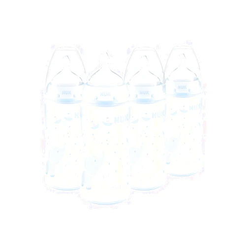 NUK Smooth Flow Anti Colic Baby Bottle, 10 oz, 4 Pack, Blue Elephant,4 Count (Pack of 1)