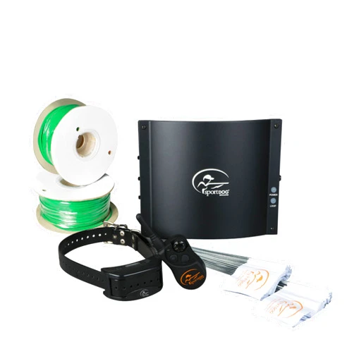 SportDOG Contain + Train System - Creates Secure Play Area - Adjustable Neck Collar - Electric Fence - Durable Fencing - Waterproof - Covers 1 1/3 Acres, 1 Collar