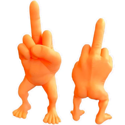 Gladyell Middle Finger Figure with Legs, Middle Finger Sculpture Gifts, Funny Middle Finger Decor Desk Accessory, Funny 3D Figurine Gag Gifts, Home Office Desk Statue Decoration Ornament ﻿ (Flesh, 7in)