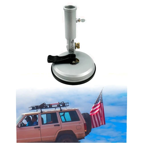ULZOZN Flag Pole Holder Suction Cup Style Universal Adjustable Multiposition Flagpole Holder Heavy Duty Flag Pole Mounting Bracket for RV Truck Car SUV ATV House Wall