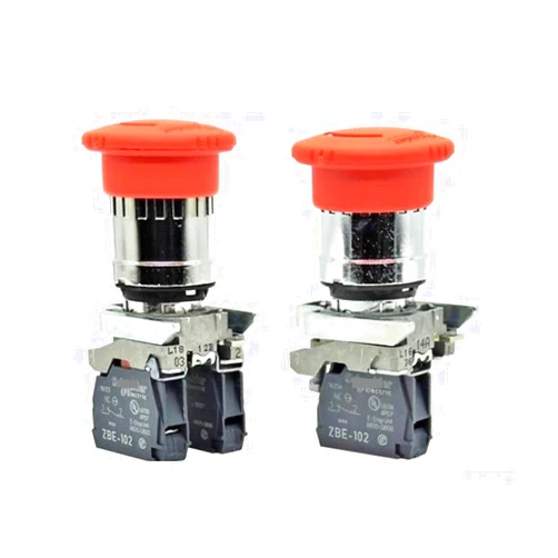 LSLINA XB4-BS8442 XB4-BS8445 Emergency Stop Button Switch, 22mmΦ / 44mm ZBE-101 ZBE-102 Original (Color : XB4-BS8442 1NC)