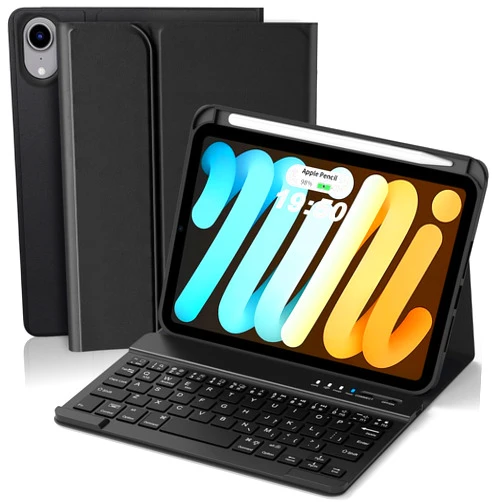 YUNPLE for iPad mini 7th 6th Gen Keyboard Case with Pencil Holder - Detachable Magnetic Cover for iPad mini 7 (2024 A17 Pro) & iPad mini 6 (2021) 8.3 Inch, Multi-Angle Stand & Long Battery Life