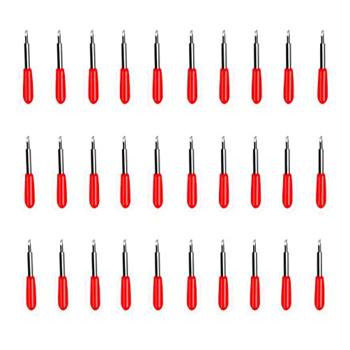 TTSAM 30 Pack Replacement Blades for Explore Air 2 Vinyl Cutting Blade 45 Degree Cutting Plotter Blades Blades for Maker Expression Vinyl Cutter Machines Deep Cut Blade (Red)