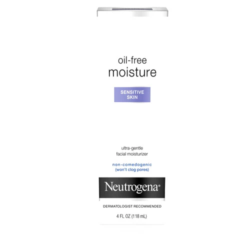 Neutrogena Oil-Free Daily Facial Moisturizer for Sensitive Skin, Ultra-Gentle & Lightweight Moisturizers Free of Fragrances & Dyes, 4 fl. oz