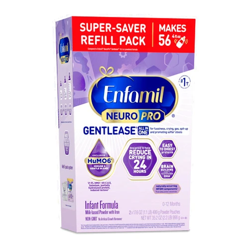 Enfamil NeuroPro Gentlease for easing Fussiness, Crying, Gas, Spit-up in 24 Hrs, Smaller Proteins for Easy Digestion, Brain Supporting DHA, Prebiotic Blend, HuMO6*, Baby Formula, Powder Refill Box, 35.2 Oz