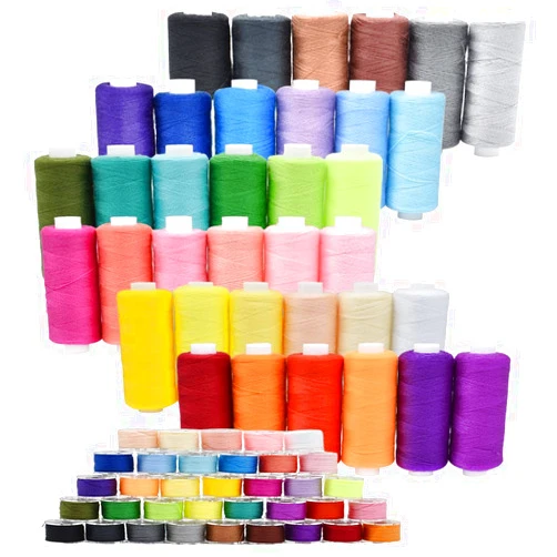 SHRJ 72Pcs Bobbins Sewing Threads Kit, 36 Colors 400 Yards per Polyester Thread Spools Prewound Bobbin with Case for Hand Machine Sewing, Emergency and Travel, DIY and Home