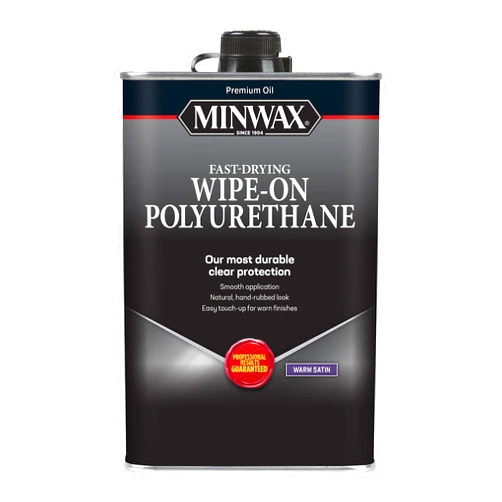 Minwax qt Minwax 60910 Clear Wipe-On Poly Oil-Based Polyurethane Finish, Warm Satin