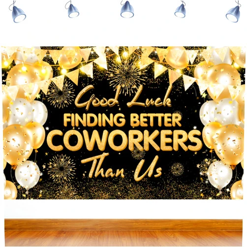 HINGTAI Good Luck Finding Better Coworkers Than Us Banner, Colleague Going Away Party Decorations Farewell Decorations Party Good Luck Decorations, Coworker Leaving Decorations Goodbye Party Decorations