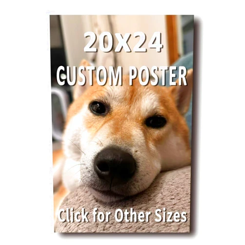 Exenruzl Upload Your Photo or Picture - Custom Personalized Photo to Poster Print - Wall Art Prints for Posters - 20x24 inches