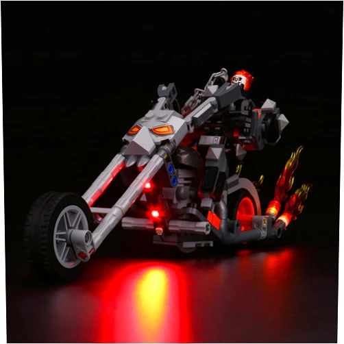 BrickBling LED Light Compatible with Lego 76245 Ghost Rider Mech & Bike Building Toy Set Lighting Kit, No Bricks Included