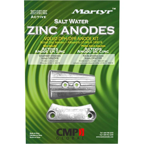 Martyr Anodes CMDPHKITZ Volvo Penta DPH/DPR Anode Kit, Zinc